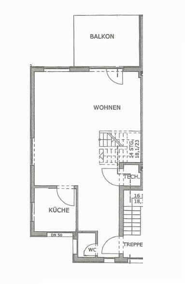 Grundriss Schlafen 1, Schlafen 2, Badezimmer und Hauswirtschaftsraum